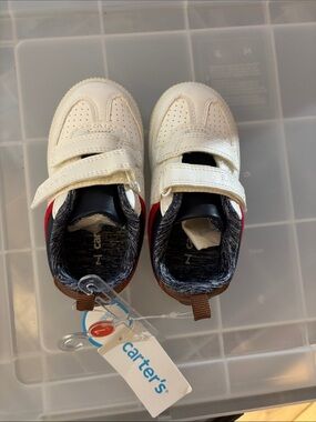 Carter's White, Red and Navy Toddlers' Velcro Sneakers